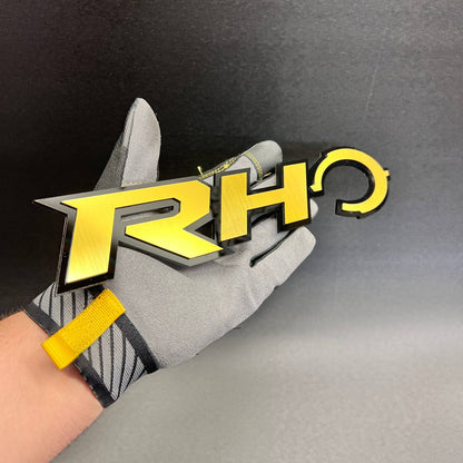 Cyber Rhino decorative car badge with bold performance inspired design