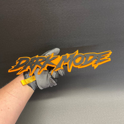 Personalized DARK MODE automotive emblem for custom vehicle builds
