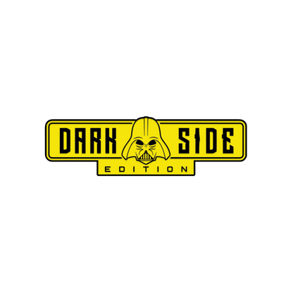 Brushed Dark Side Edition car emblem badge designed for custom exterior decoration