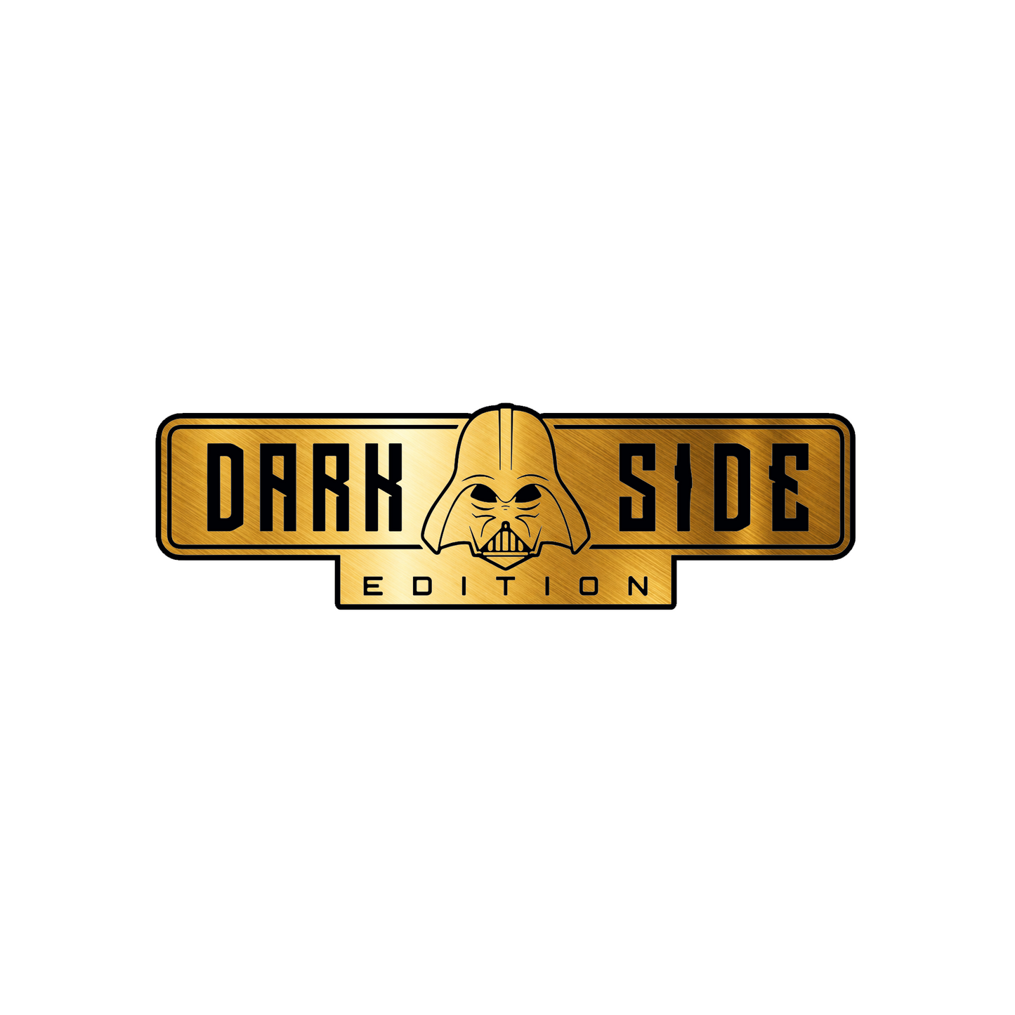 Dark Side Edition custom car emblem badge with engraved sci-fi inspired design