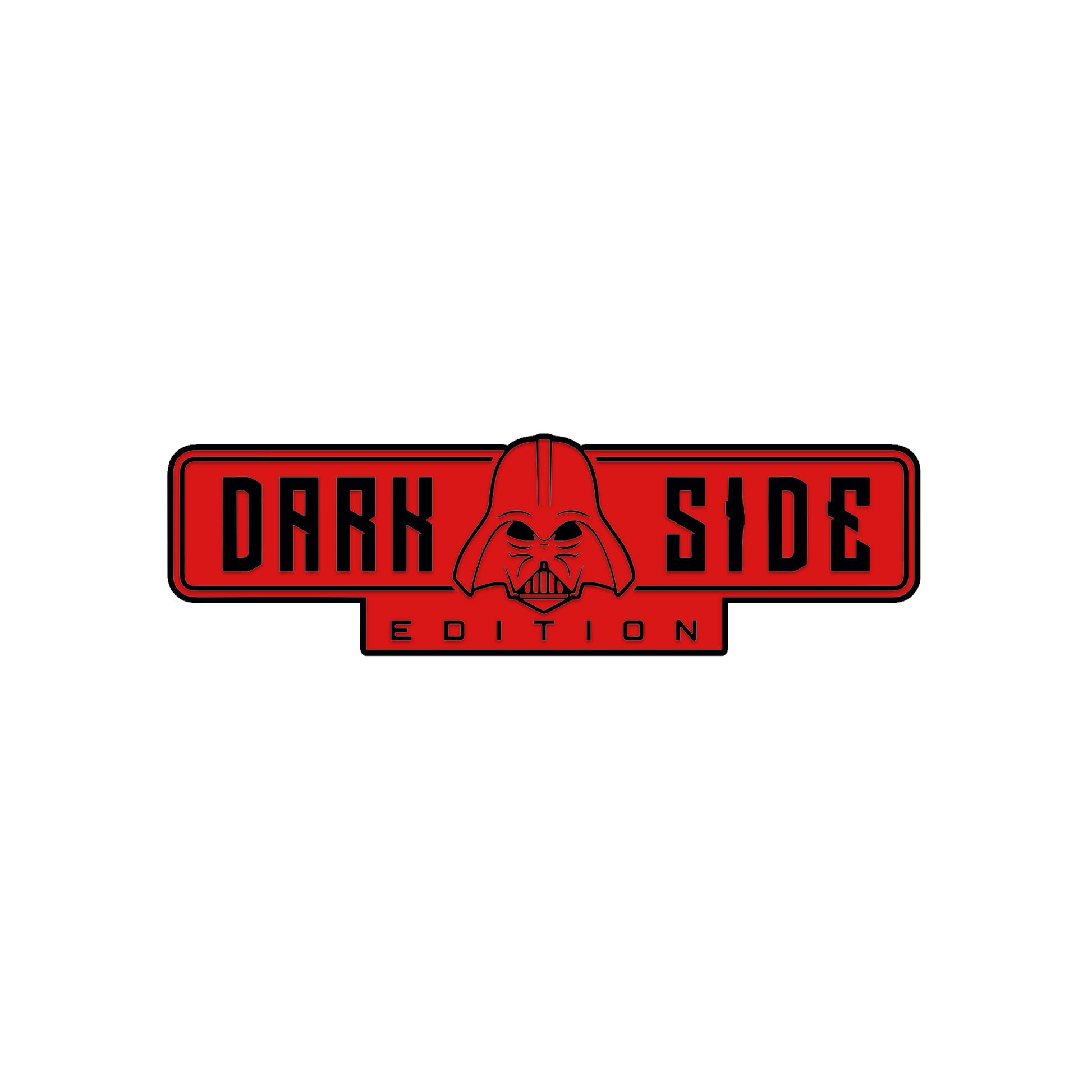Dark Side Edition engraved car and truck emblem badge with bold black graphics