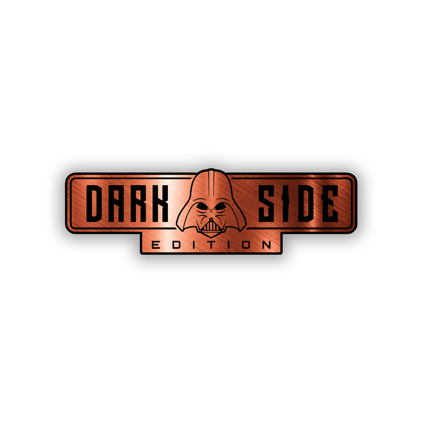 Dark Side Edition metal look engraved car badge for exterior automotive styling