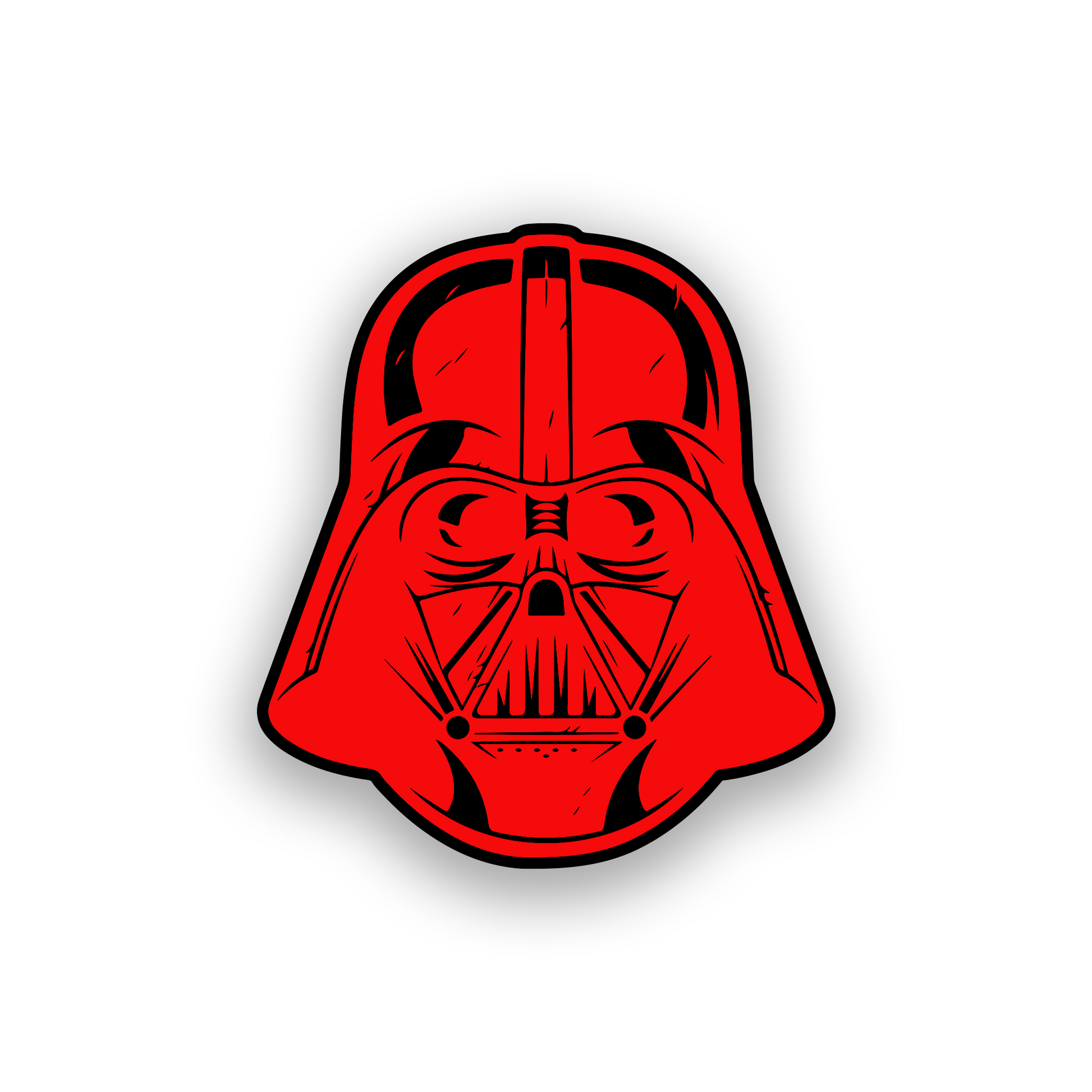 Laser engraved Darth Vader inspired badge for custom vehicle exterior styling