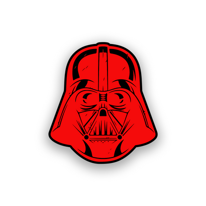 Laser engraved Darth Vader inspired badge for custom vehicle exterior styling