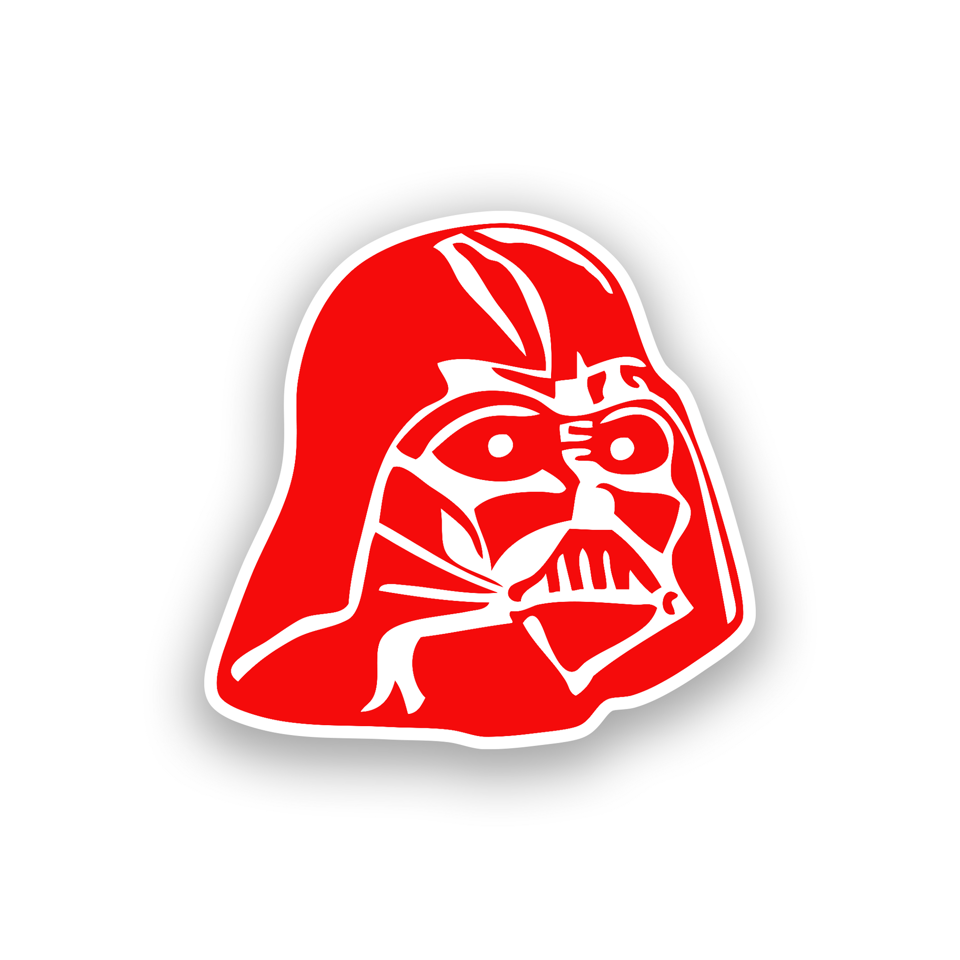 Custom dark side automotive emblem with detailed engraved Vader inspired symbol