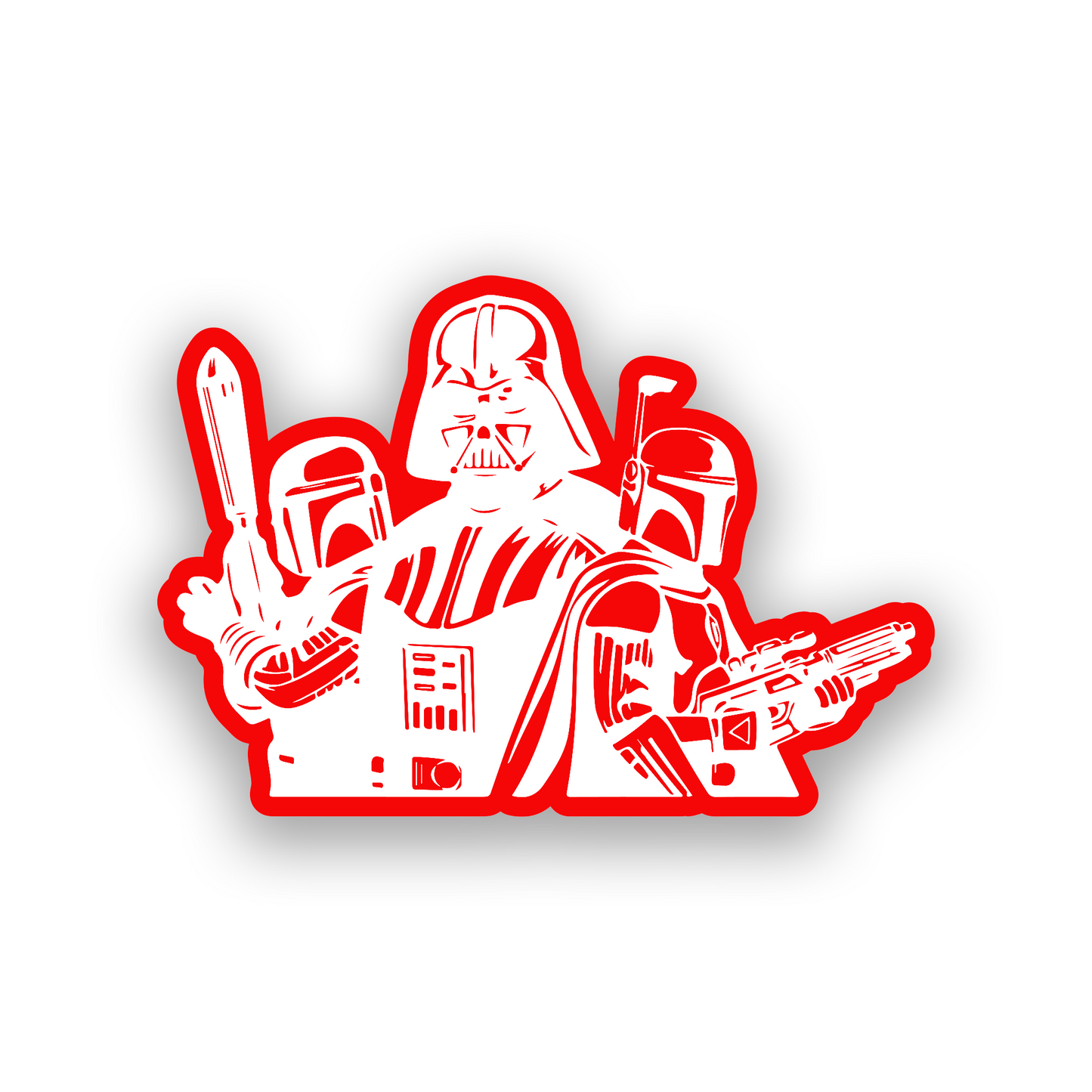 Engraved galactic warrior vehicle badge for personalized car or truck styling