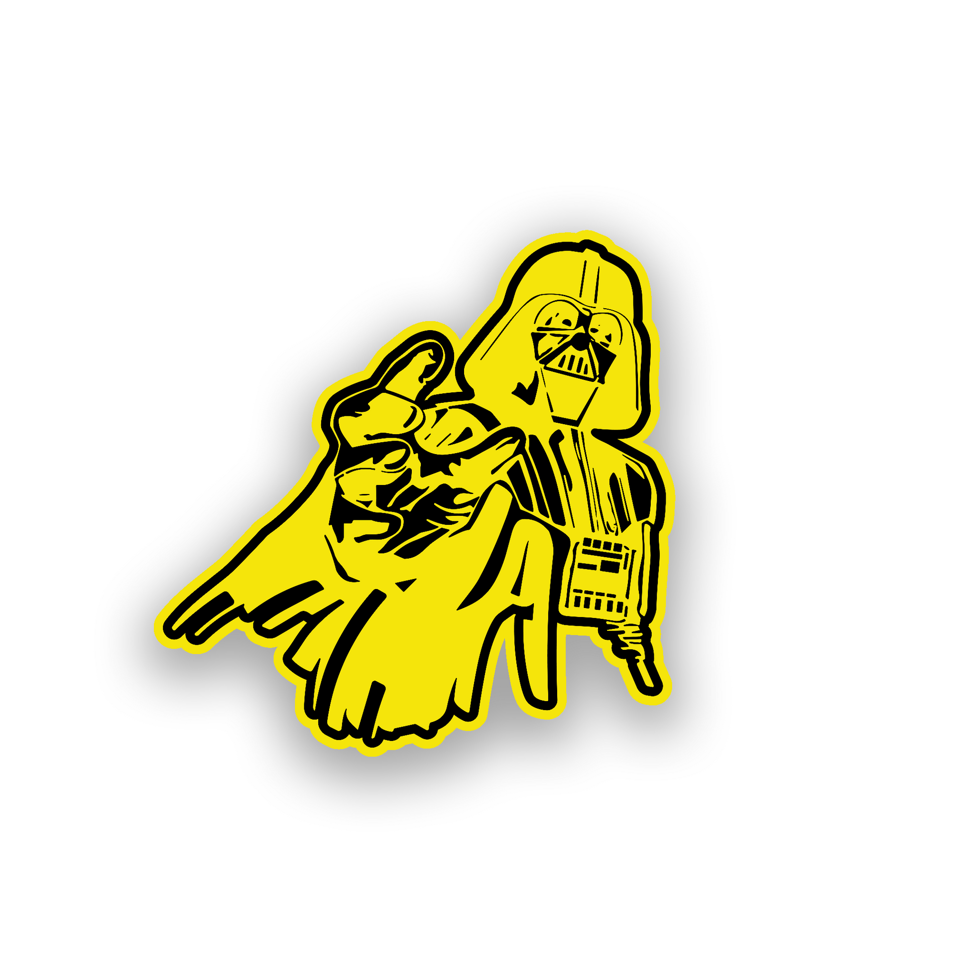 Darth Vader style laser engraved badge for custom car and truck styling