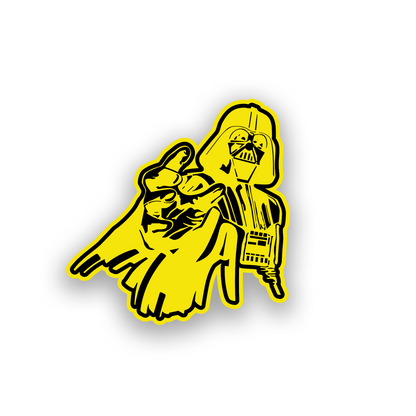 Darth Vader style laser engraved badge for custom car and truck styling