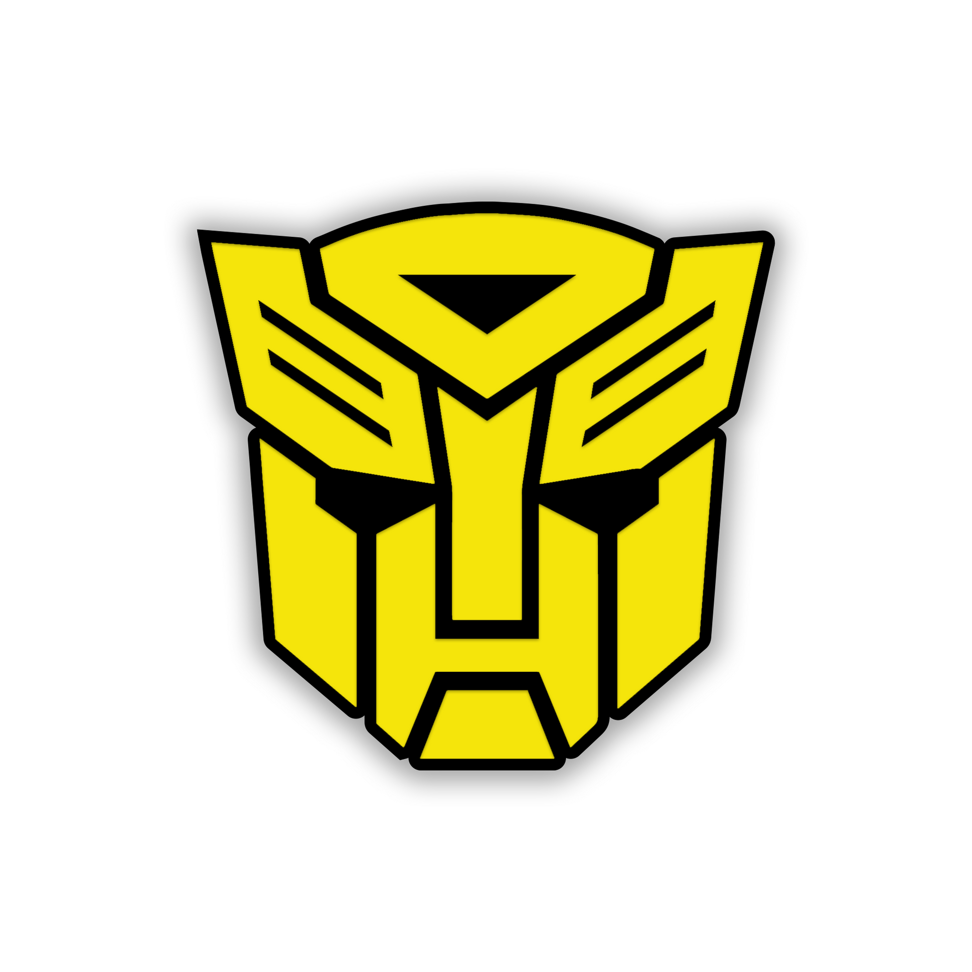 Metallic look Decepticon auto badge with black engraved accents