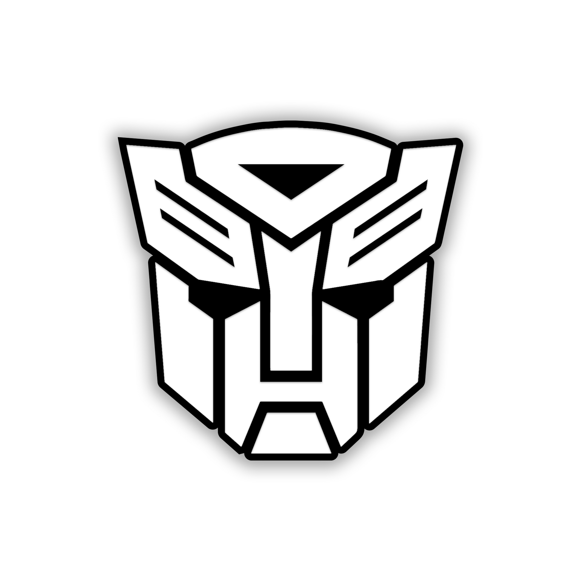 Black and silver Decepticon fender badge for cars trucks and SUVs