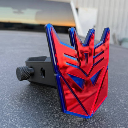 Transformers Decepticon truck hitch receiver accessory for Ford F250 F350 Super Duty.