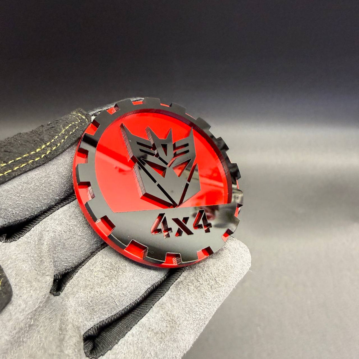 Decepticon 4x4 badge emblem fits Jeep Gladiator truck fender accessory