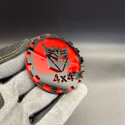 Decepticon 4x4 badge emblem fits Jeep Gladiator truck fender accessory