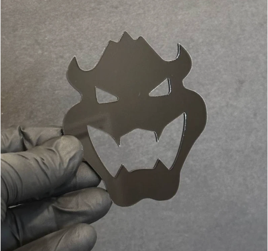 Angry demon face automotive badge for Ford Chevrolet GMC truck car fender and exterior
