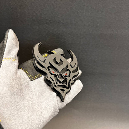 Horned Demon Face auto badge for car truck fender or tailgate decoration