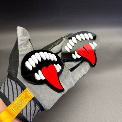Demon Smile teeth and tongue automotive badge for car truck and SUV