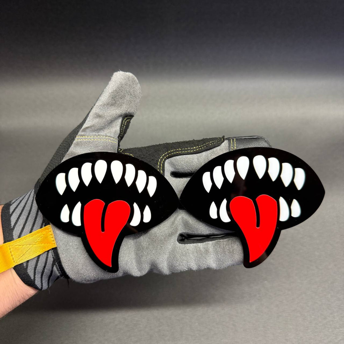 Demon mouth automotive emblem for Chevy GMC Ford RAM Jeep and Dodge vehicles
