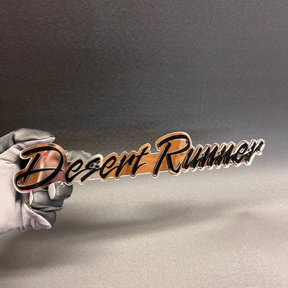 Custom Desert Runner truck exterior decal with 3M adhesive backing
