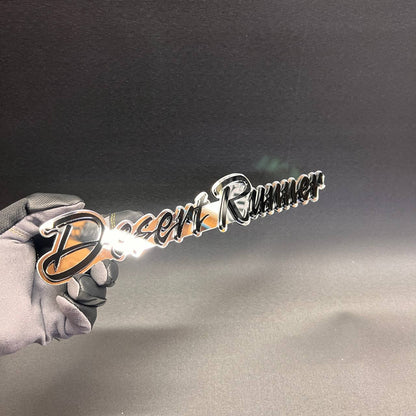 Desert Runner off-road tailgate emblem for trucks and SUVs