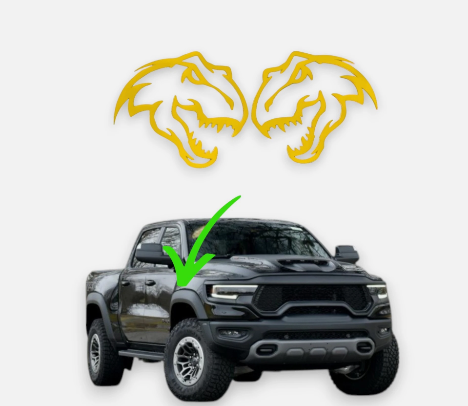 trex skull emblem on toyota tundra offroad build