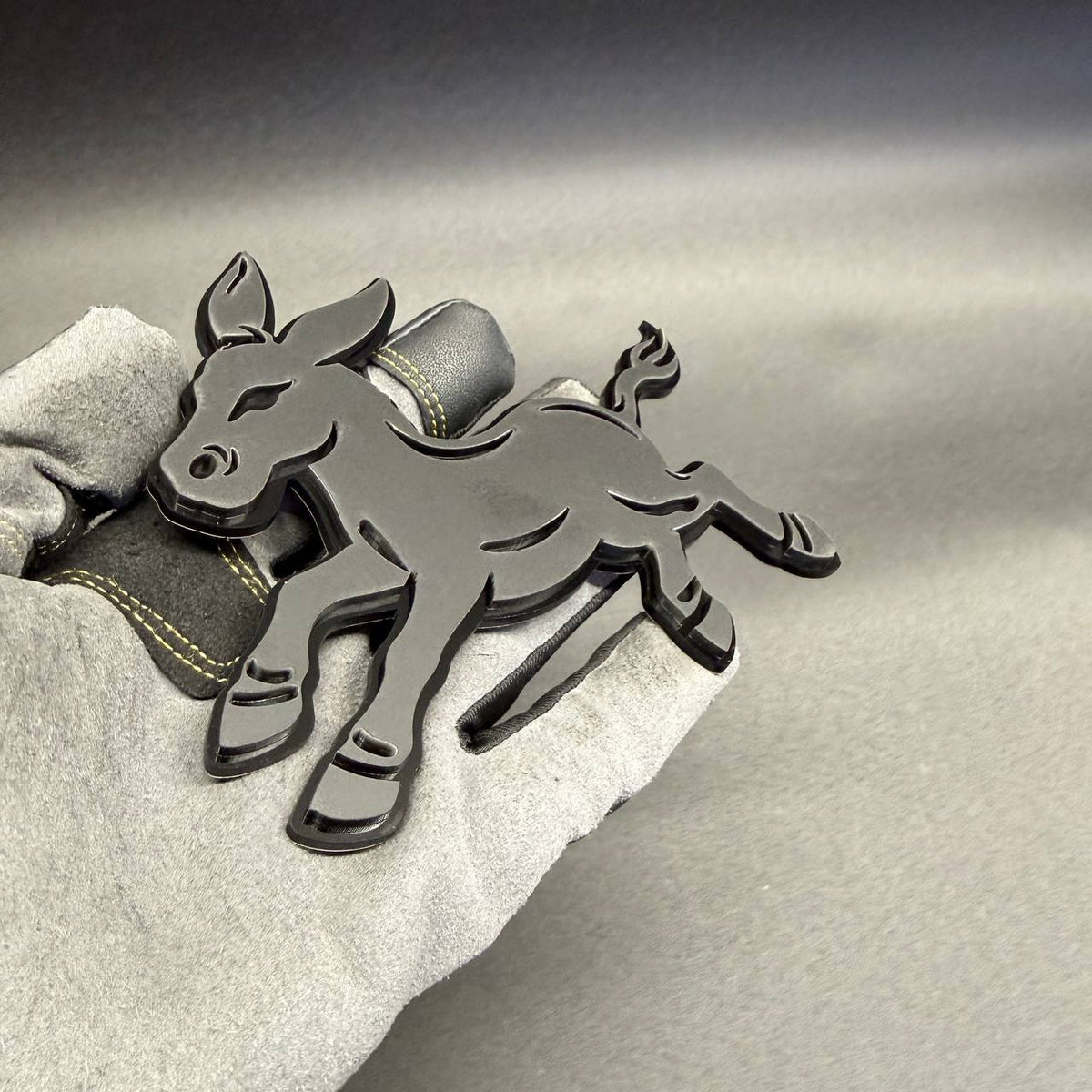 Black donkey badge fits Ford Bronco fender custom automotive emblem