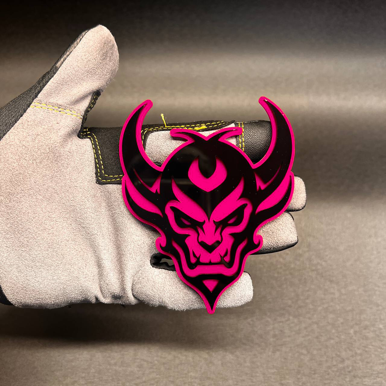 Dracula inspired fender badge for automotive custom builds
