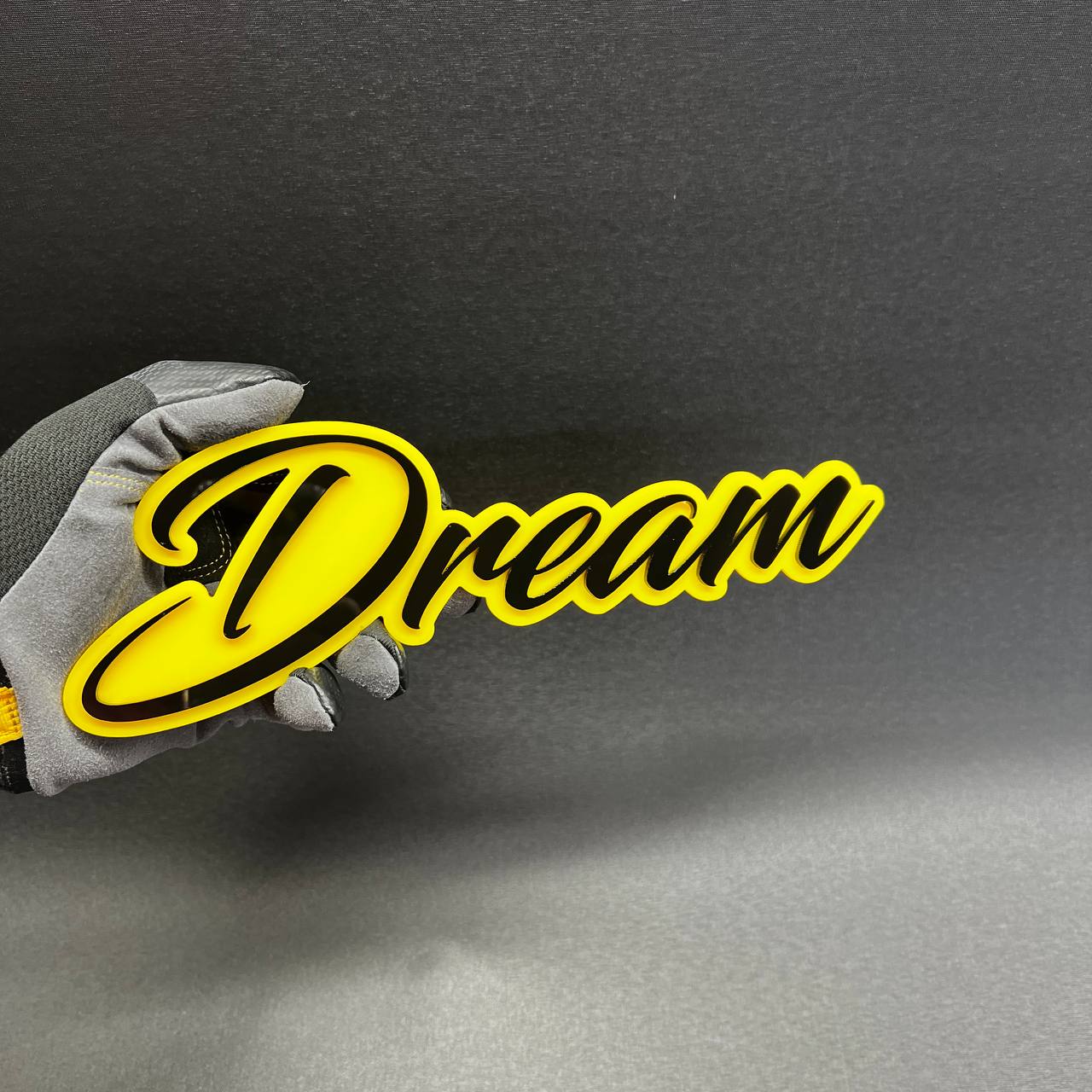 Custom Dream script acrylic emblem for Toyota Tundra hood tailgate or side panel upgrade
