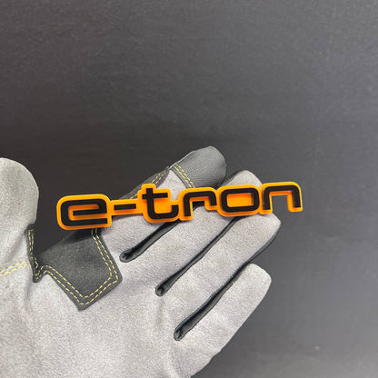 Custom E-TRON text car badge exterior emblem for vehicle styling