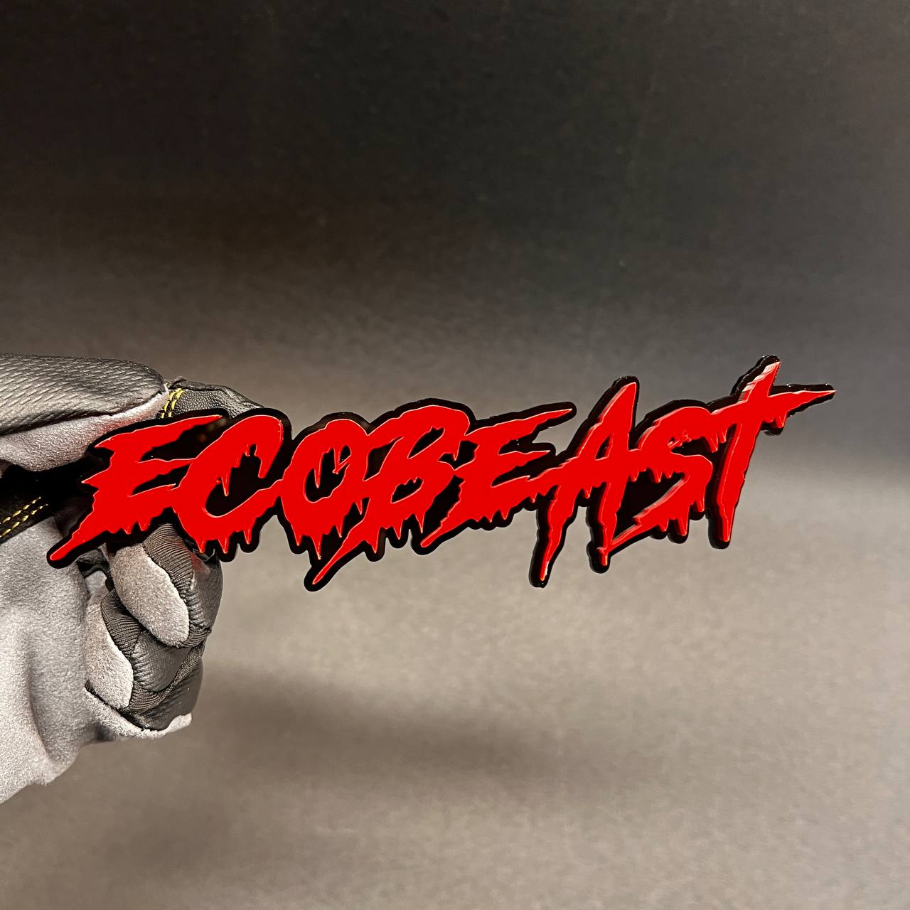 ECOBEAST custom text exterior decal badge for trucks, cars, and SUVs