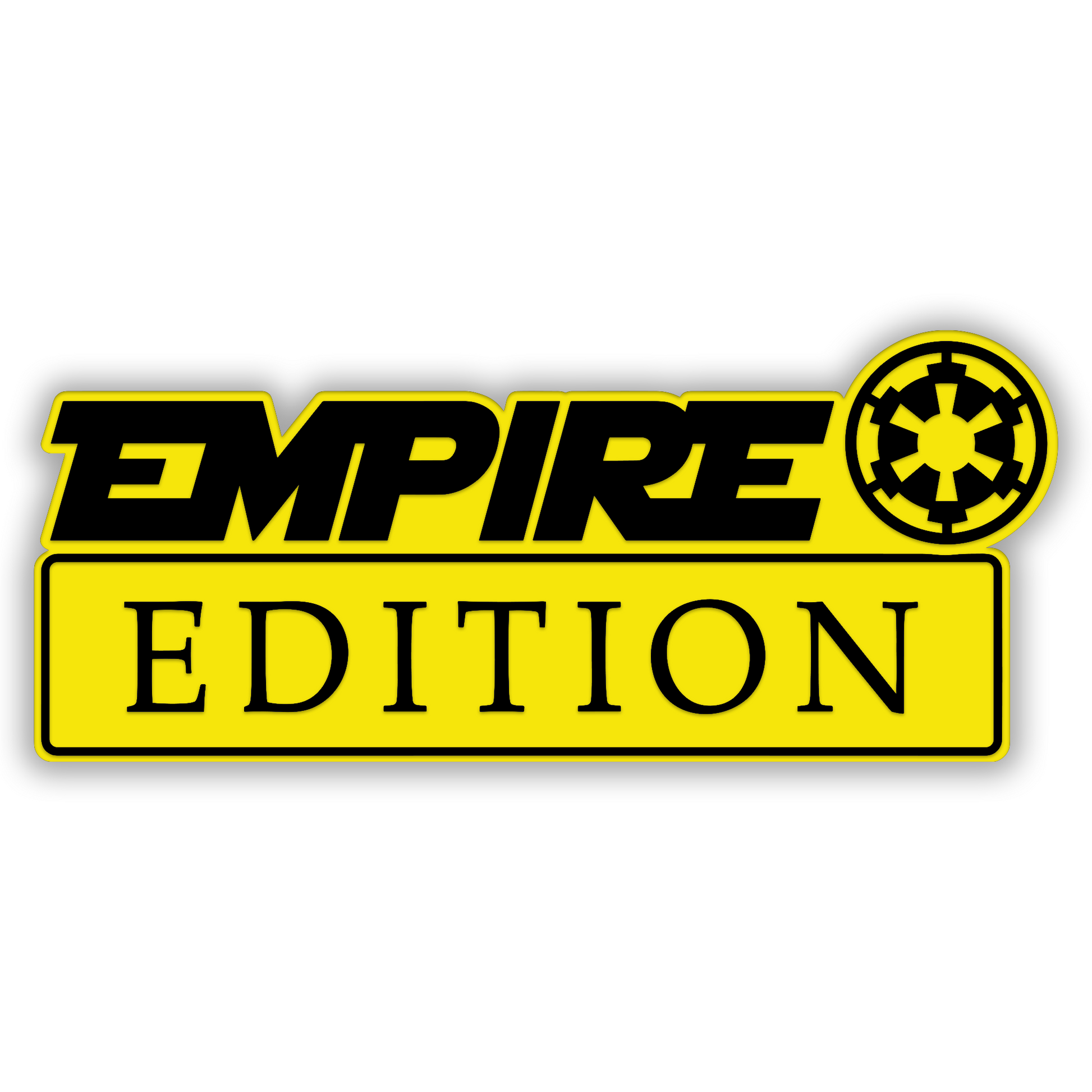 Premium Empire Edition engraved vehicle badge with decorative automotive styling
