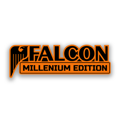 Falcon Millenium Edition 1PC Car Badge Fender Emblem Brushed Silver Truck Exterior Decal