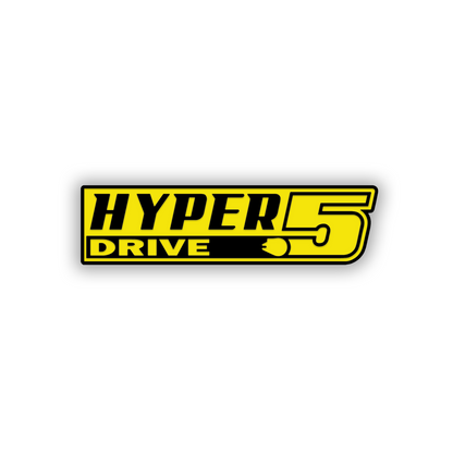 Hyper Drive 5 vehicle emblem featuring a rocket design