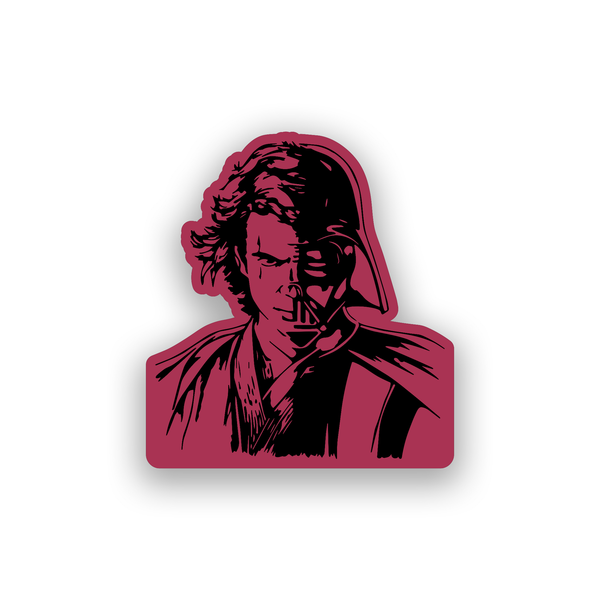 Laser engraved Luke inspired badge for custom vehicle exterior styling