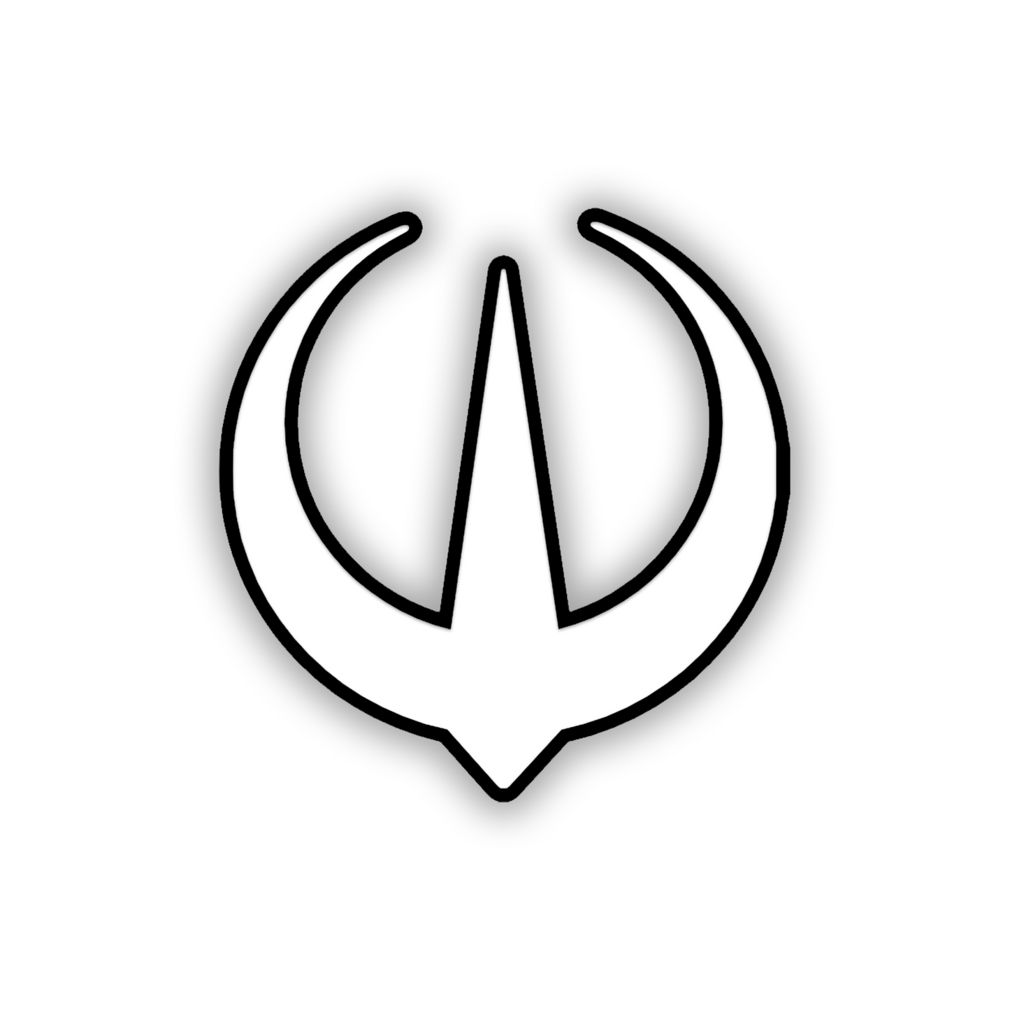 Star Wars Rebels-style car fender emblem featuring a silver and black crest