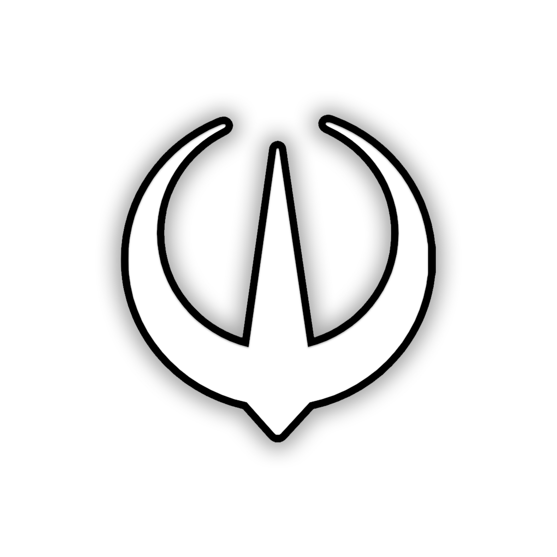 Star Wars Rebels-style car fender emblem featuring a silver and black crest