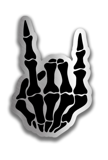 Rock hand gesture car badge emblem for truck exterior decal or custom vehicle decoration