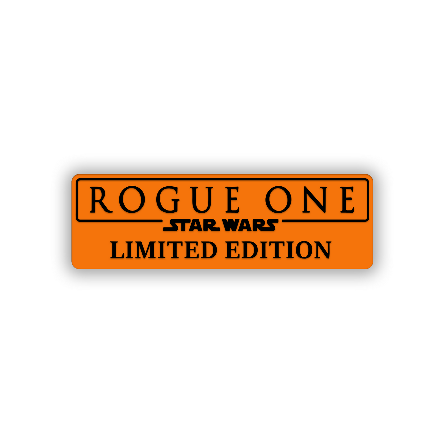 Engraved Rogue Limited Edition auto emblem for flat exterior surfaces