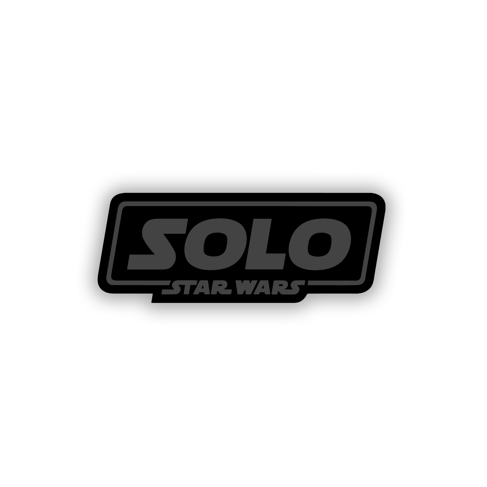 Sci-fi Solo car fender emblem in silver and black