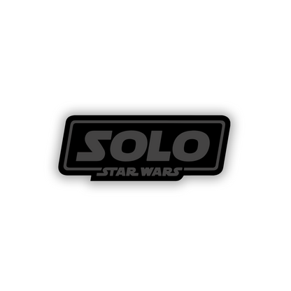 Sci-fi Solo car fender emblem in silver and black