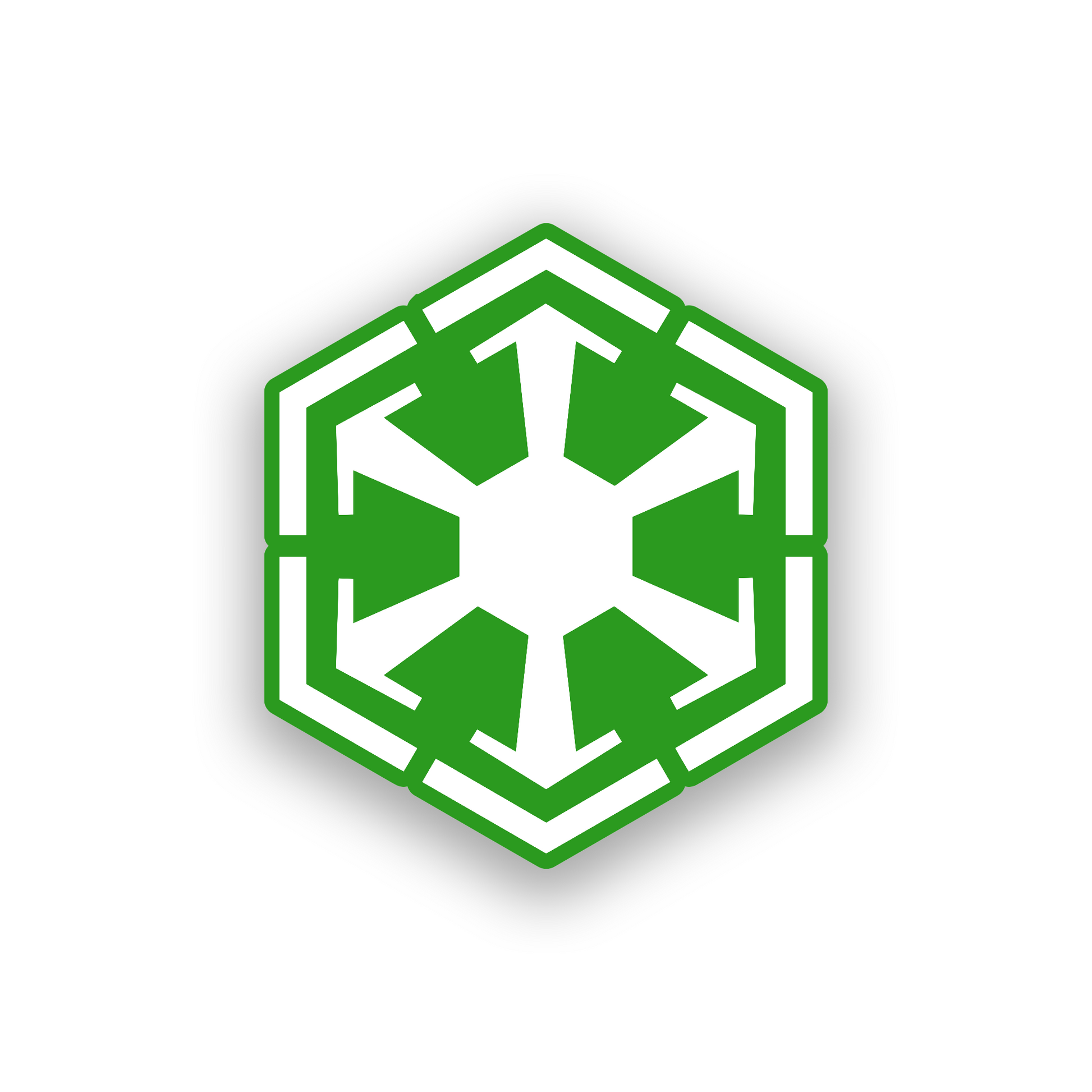 Custom sci fi vehicle emblem with precision engraved logo artwor