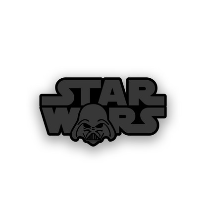 Laser engraved Star Wars style emblem for custom vehicle exterior styling
