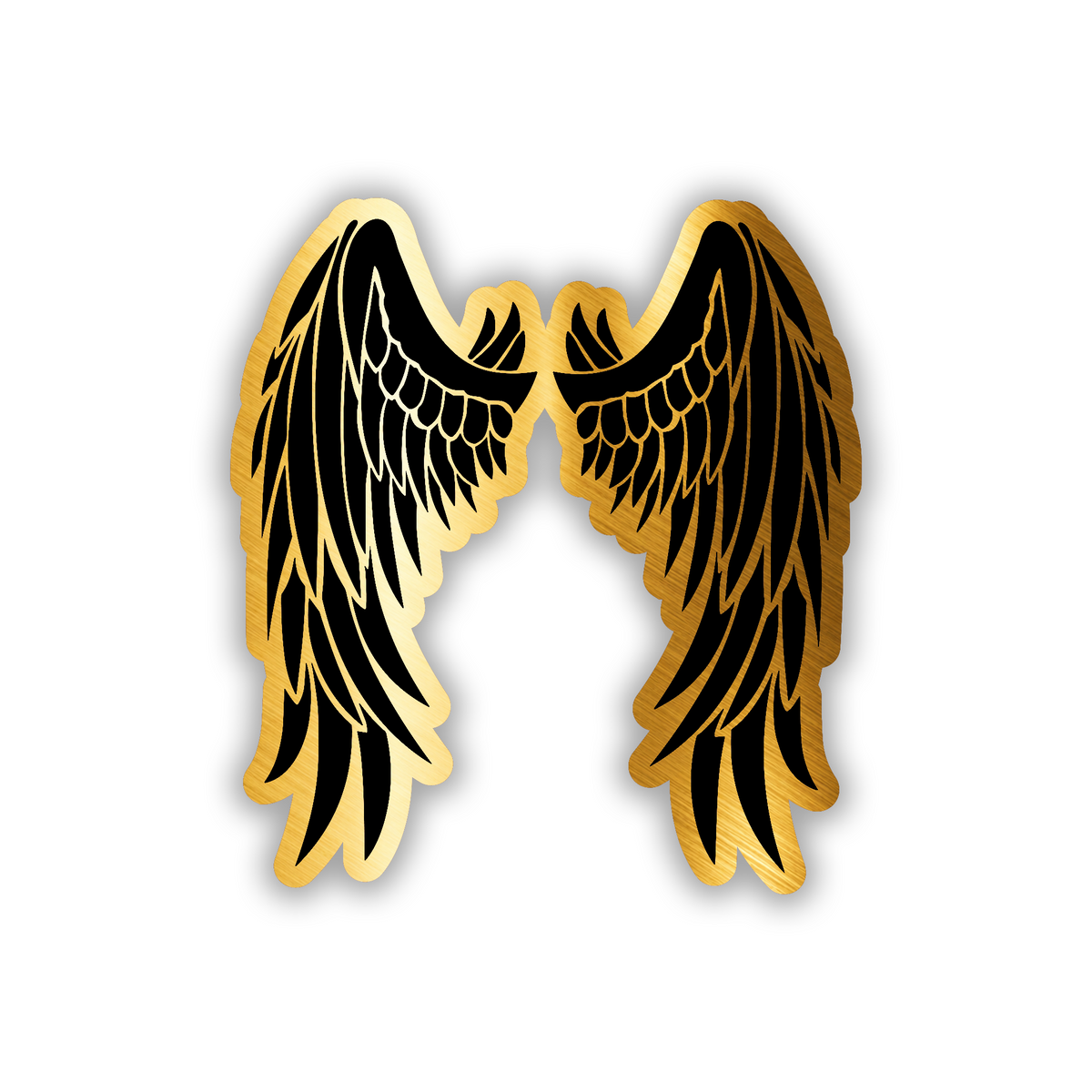 Angel wing fender emblem designed for custom car, truck and SUV exterior styling.