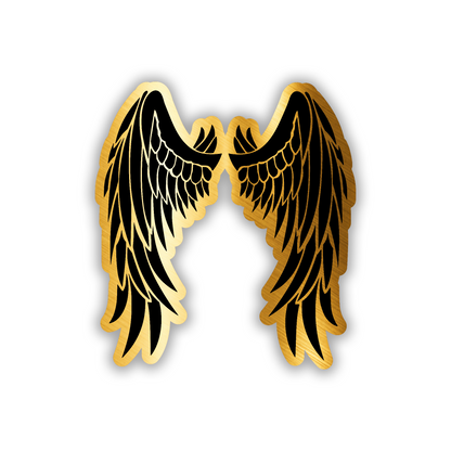 Angel wing fender emblem designed for custom car, truck and SUV exterior styling.