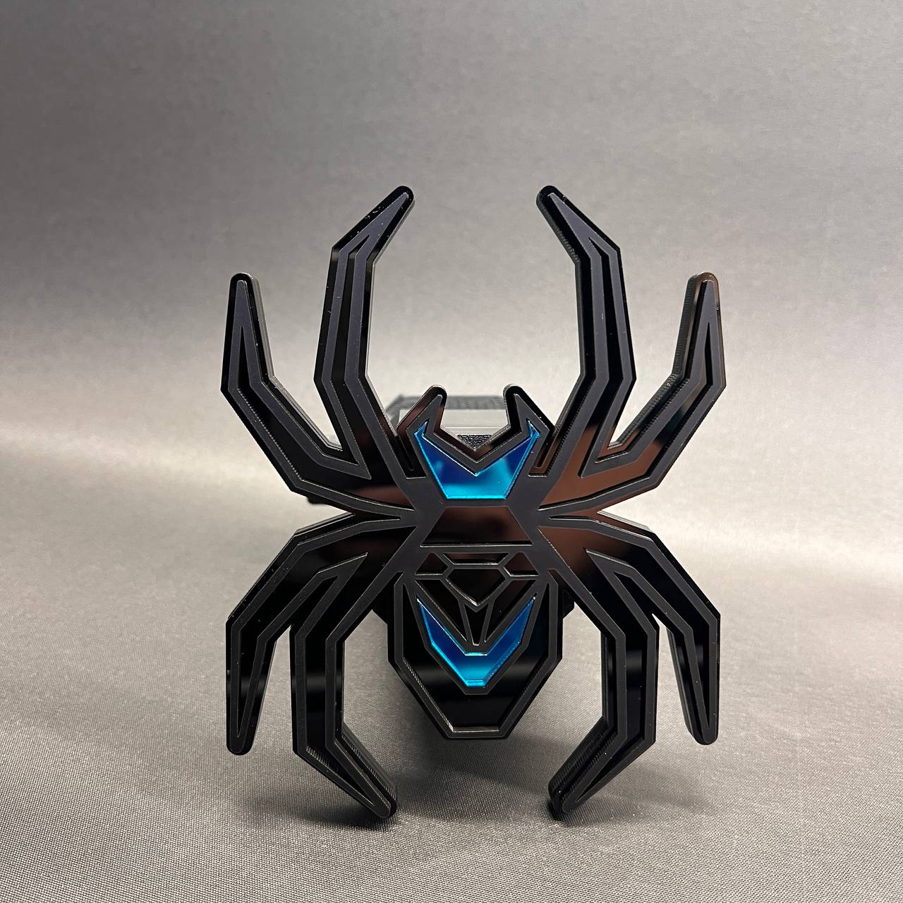 Black Widow blue hitch cover car badge for exterior truck and SUV styling