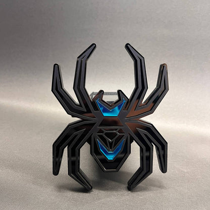 Black Widow blue hitch cover car badge for exterior truck and SUV styling