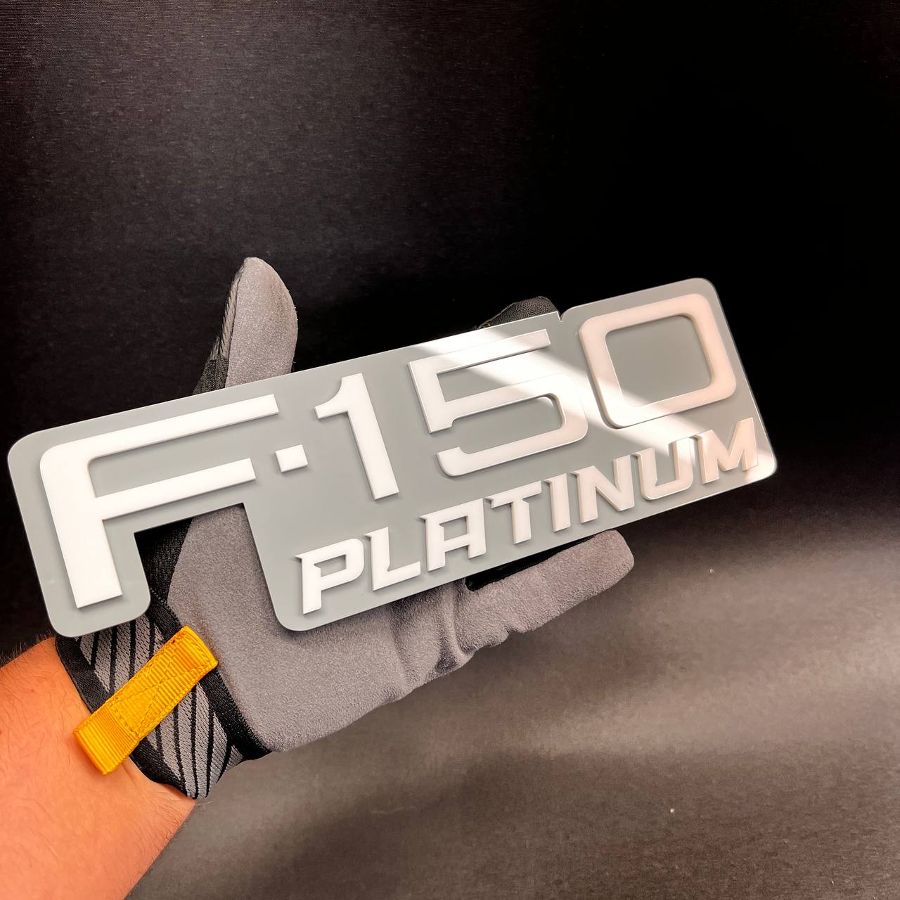 F-150 PLATINUM white and gray car badge fender emblem for truck exterior