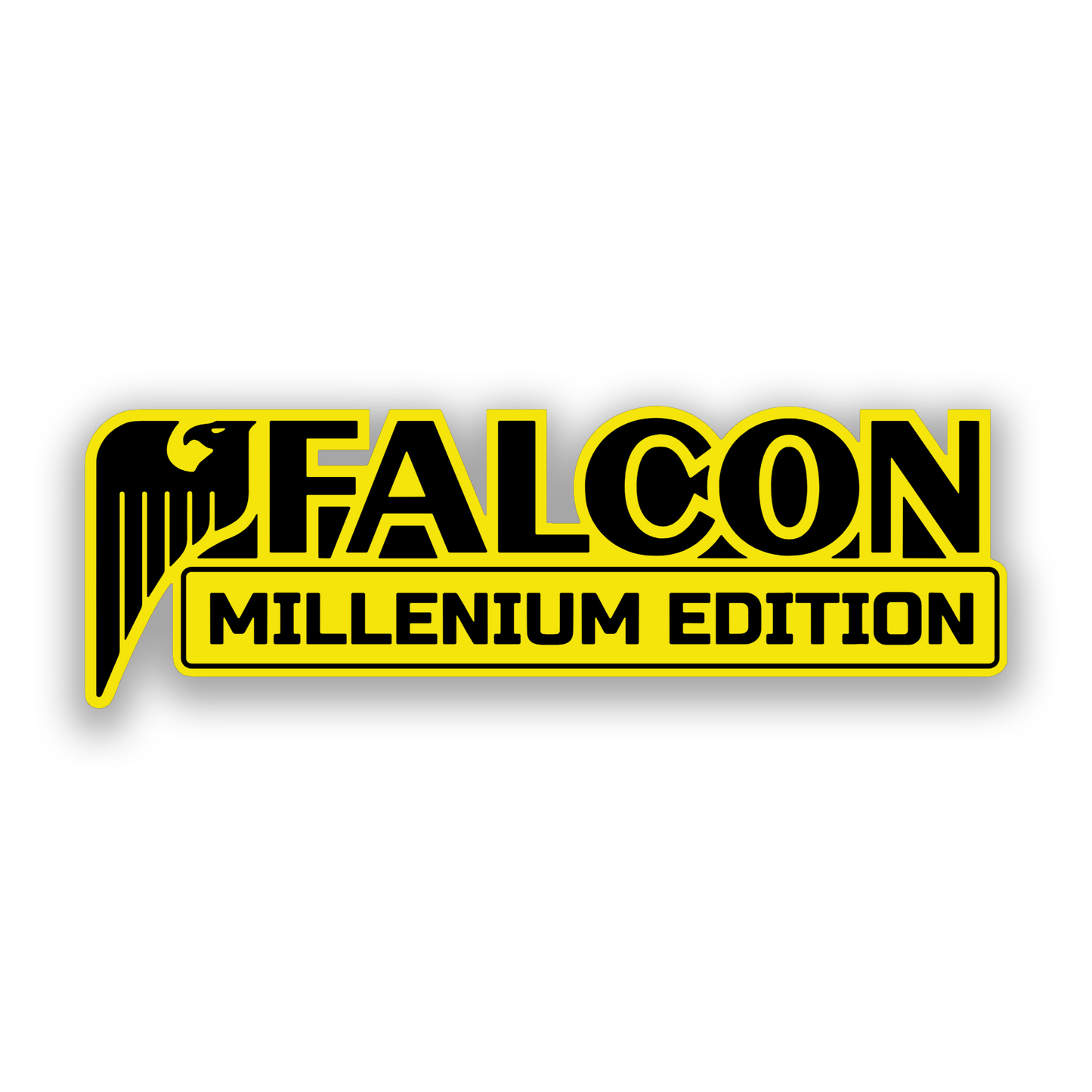 Falcon Millenium Edition 1PC Car Badge Fender Emblem Brushed Silver Truck Exterior Decal