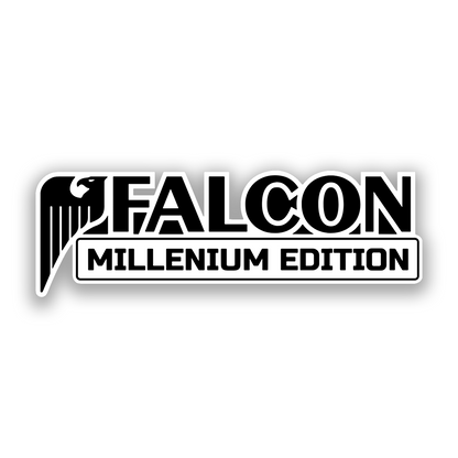 Falcon Millenium Edition 1PC Car Badge Fender Emblem Brushed Silver Truck Exterior Decal