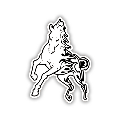 Flame Horse fender badge emblem for cars trucks and custom vehicles