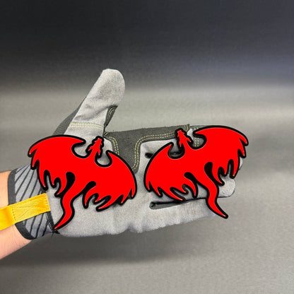FLY DRAGONS car badge with flying dragon design for fender and truck emblem